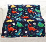 mermaker Dinosaur Blanket for Boys, 380 GSM Dinosaur Toddler Blanket for Boys and Girls, Cute Dinosaur Blanket for Kids, Toddler Boys Blanket Soft Fleece Kids Throw Blanket for Toddler (50x60 inch)