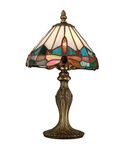 Dale Tiffany TA10606 Tiffany Jewel Dragonfly Accent Lamp, Antique Brass