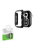 Belkin ScreenForce TemperedCurve 2-in-1 Apple Watch Screen Protector for Series 10 (42mm), Apple Watch case with 360˚ protection and protective bumper, tempered glass screen protector - black