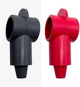 MGI SpeedWare 3/8" Stud Boot Covers for Battery Power Junction Blocks, Red and Black Pair (8-2ga)