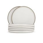 Shay Ceramic Dinner Plates Set, 6 Pieces, Off White Japandi Series | Ceramic Plates Set | Matte Finish | Premium Stoneware | Dinner Plates Ceramic (Japandi Dinner Plate, Off White)