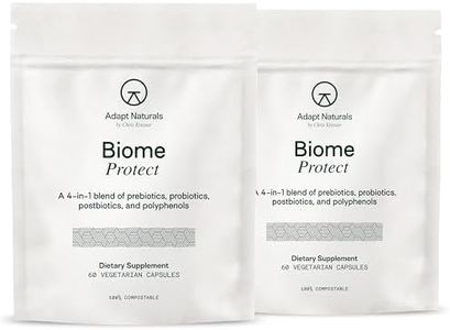 Adapt Naturals 4-in-1 Biome Protect Prebiotics, Probiotics Supplement Postbiotics & Polyphenols for Microbiome, Gut Health & Defense for Women & Men, 60 Day Supply