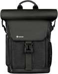 TARION Camera Backpack Rolltop Photography Backpack with Removable Laptop Case 2 in 1 Large Capacity Camera Bag with Waterproof Rain Cover for DSLR SLR Cameras (SP-01 Black)