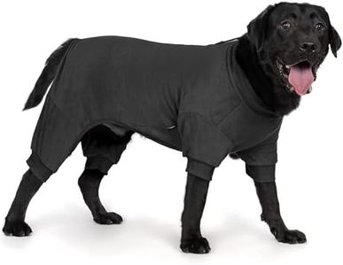 cyeollo Dog Pajamas Large Sized Dog, Fleece Dogs Pjs Thermal Doggie Onesie Soft Stretchy Doggie Sweater Pet Jammies Clothes for Large Dogs Female & Male, Dark Grey 3XL