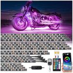 18 Pcs RGB Motorcycle LED Strip Lig