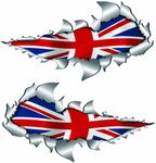 metal rip open,British union jack f