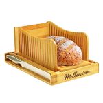 Material Bread Slicer For Homemade Bread, Foldable And Compact Loaf Cutter With Crumb Catcher, # Slice Sizing Guide, Great For Homemade Bread, Cakes, Bagels