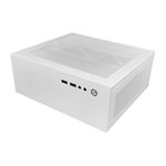 M100 Mini ITX Desktop Case 4.3L HTPC Case Fits Flex Power Supply ITX Motherboard (White)