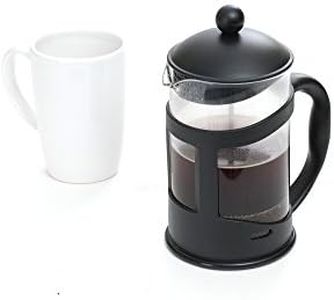 Mind Reader French Press Coffee & Tea Maker 27 oz, Glass, Black