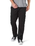 Wrangler Authentics Men's Premium Relaxed Fit Straight Leg Cargo Pant, Black, 34W X 30L