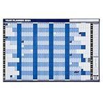 2024 Wall Planner Large (90cm x 60cm) Mounted on Board | Dry Wipe Office Wall Calendar with Sticky Labels and Drywipe Marker