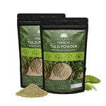 SAPTAMVEDA Premium Tulsi Leaf Powder (300 Gm) - Organic Holy Basil Leaves Extract for Immunity Boost and Respiratory Wellness Men & Women | Natural Ayurvedic Herbal Supplement For Health, Skin, Hair