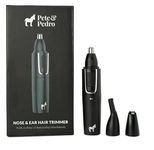 Pete & Pedro NOSE & EAR HAIR TRIMMER – Clipper Has 3 Attachments For Nose/Ear, Eyebrows Trimming, & Facial Hair Detailing | For Men & Women, Stainless Steel, Wet/Dry, USB | As Seen on Shark Tank