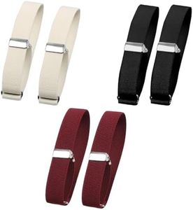 Hugwish 6pcs sujeta camisas hombre, sujeta mangas blazer mujer