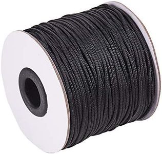 PH PandaHall 1.5mm 100 Yards Black Nylon Cord Wind Chime Cord Replacement Braided Lift Shade Blind String for Windows Roman Rollers Repair Gardening Plant Waist Beading String for Chinese Knotting