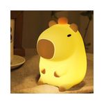 Ratoher Capybara Night Light,LED Squishy Novelty Animal Night Lamp, 2 Levels Dimmable Nursery Bedroom Nightlight for Kids, Rechargeable Touch Lamp, Dorm Decor, Baby Boys Girls Gifts