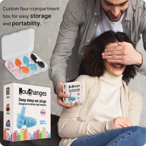 Soft Silicone Ear Plugs – 4 Pairs Noise Reducing Reusable