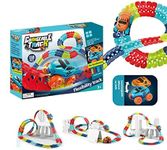 Race Tracks Set, Flexible Zero Gravity Magic Race Track Set with Light Up Toy Cars, Glow in The Dark Car Toys for 3 4 5 6 Years Old Toddlers Birthday Gifts