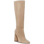 Steve Madden Womens Ally Leather Knee-High Boots Tan 7.5 Medium (B,M)