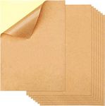 Matomtak Kraft Sticker Paper for All Printer, 100 Full Sheets A4 Size 8.3 x 11.7 inch Printable Brown Labels Fiber Cover Sheets Stationery Paper, Use in Printer Handcraft (Brown)