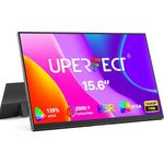 UPERFECT Portable Monitor 15.6", 125% sRGB 2000:1 FHD 1080P External Monitor for Laptop, w/Kickstand & VESA, Ultra-Slim Second Screen with HDMI/USB-C, Eye Care IPS Small Travel Display for Phone/PC