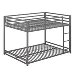 DHP Miles Metal Full/Full Bunk Bed, Silver