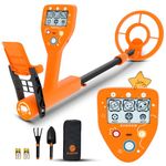 SUNPOW Metal Detector for Kids-Exclusive Cartoon LCD Display, IP68 Waterproof Coil, Unisex Design, Upgrade Chip, 3 Model (All Metal/Disc/Pinpoint Mode),32-40''Adjustable Stem, Easy Use for Kids Age 5+