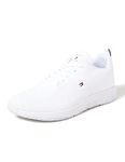 Tommy Hilfiger Men Corporate Knit Rib Runner Trainers Athletic, White (White), 42 EU