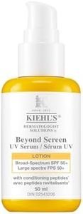 Kiehl's Beyond Screen UV Serum SPF 50+, Invisible Facial Sunscreen with Collagen Peptide, UV Filters to Shield UVA & UVB, Helps Correct Visible Signs of Aging, Boosts Skin Radiance - 50 ml