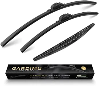 GARDIMU Front and Rear Windshield Wiper Blades, 3 Pcs Front and Back Windshield Wipers Blades Replacement for Honda CR-V 2017-2022, Car Window Wiper Blades for 2017 2018 2019 2020 2021 2022.