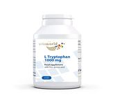 3 Pack Vita World L-Tryptophan 1000mg 3 x 120 Vegetarian Tablets Made in Germany