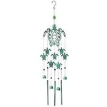 VP Home 31" H Rustic Sea Green Tribal Turtles Wind Chimes for Outside Unique Sea Turtle Windchimes for Outdoor Decoration and Garden Decoration, Gift for Women, Mom, Grandma, Unisex