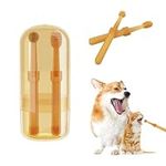 2Pcs Zentric Dog Toothbrush, 360 Pet Dual Head Silicone Toothbrush, Flexibrush Cats Dogs Toothbrush with Tongue Scraper, Pets Teeth Cleaning Toothbrush Kit for Dogs, Cats & Small Pets Dental Care