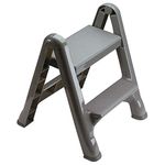 Foldable Two-Step Stool,18-7/8"x21"x22-7/8",Dark Gray, Sold as 1 Each