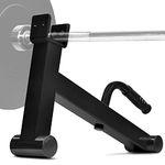 Yes4All Mini Deadlift Barbell Jack Padded Hooking Grip & Handle - Easy to Load/Unload Weight Plates Black 20.13 x 12.2 x 4.5 inch