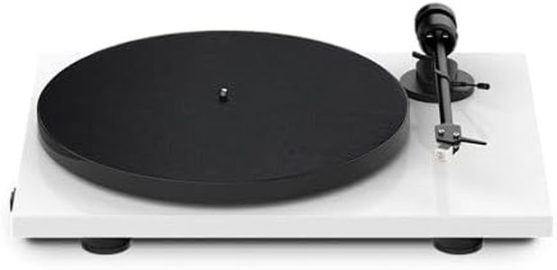 Pro-Ject E1 AT3600L Phono - Tourne-Disque avec préamplificateur Phono Interne - Plug & Play, élément AT3600L, limitation de la résonance, Nouvelle Cartouche AT3600L - Blanc