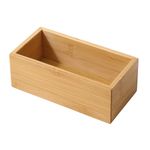 HOKIPO Bamboo Desk Organizer for Office Home Kids Room Drawer Storage Box, 18X9X7 cm (NEW-5057)