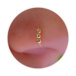 Tiny Gold Nose Ring - Snug Nose Piercing - 14K Gold Filled 7mm Ring Gold Beads - Thin Nose Piercing Hoops