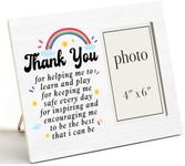 Zauly Thank You Gift for Teacher Wood Picture Frame, Teacher Appreciation Gifts Picture Frames, 4 x 6 Inch Photo