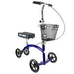 KneeRover Deluxe Steerable Knee Walker Knee Scooter Knee Cycle Leg Walker for Adults for Foot Surgery, Broken Ankle, Foot Injuries - Heavy Duty Knee Rover Scooter for Broken Foot in Blue