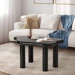 Oikiture Black Coffee Table 78 x 55