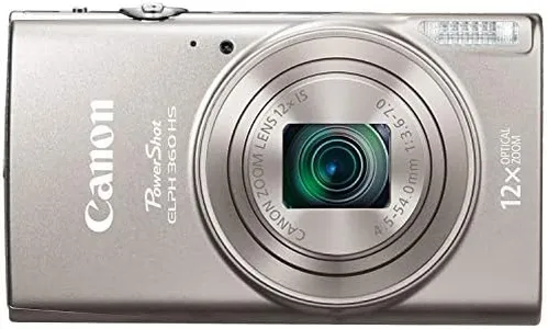 Canon PowerShot ELPH 360 Digital Camera w/ 12x Optical Zoom and Image Stabilization - Wi-Fi & NFC Enabled (Silver)