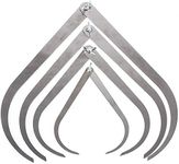 COMIART Bent-Leg Stainless Steel Caliper Clay Sculpture Ceramic Measuring Pottery Tools Set 12" 10" 8" 4"