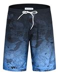 APTRO Men's Swim Trunks Quick Dry Bathing Suit Swim Shorts HW023 Blue 1XL