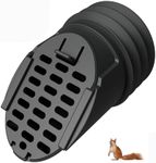 Gutter Downspout Guard Cover for 4" Flexible Downspout Extensions(3.6" Diameter), Twist-In Rodents Guard for Drain Pipe, Yard Drain Grate Cover Protectors to Keep Debris and Rodents Out (1 Pack Black)