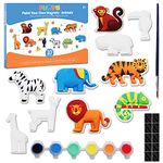 Funto Animal Painting Kit for Kids, Funto Paint Your Own Figurines with Magnet, 27 PCS Arts and Crafts Set, Ceramics to Paint, STEAM Projects Creative Activity DIY Toys Gift for Boys & Girls Age 3+