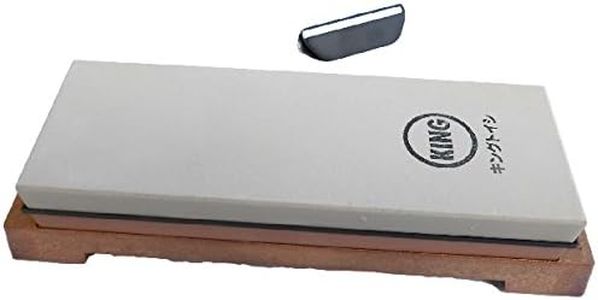 King Japanese Grit 1000/6000 Combination Sharpening Stone KW-65 and Naniwa QX-0010 Blade Angle Guide: Bundle - 2 Items