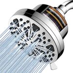 Filtered Shower Head, Voolan 8 Spray High Pressure, Rain Shower Head Water Softener, 15 Stage Hard Water Shower Head Filter for Remove Chlorine and Harmful Substances