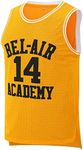 Micjersey Will Smith Jersey #14 The Fresh Prince Bel Air Academy Basketball Jersey S-XXXL (Yellow, XXL)