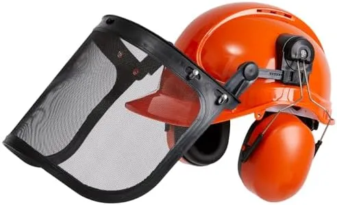 SRSAFETY Full Brim Hard Hat Carbon Fiber Design 6 Point Adjustable Ratchet Suspension OSHA Approved ABS Work Helmet for Men&Women ANSI Z89.1 Type I Class C (Orange)